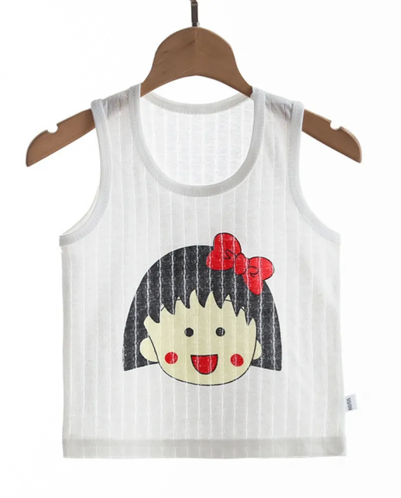 Neonate Canotte Top Bambini Gilet Spiaggia Intimo per bambini Cotone Ragazza senza maniche Magliette Top per ragazze Canotta Rag