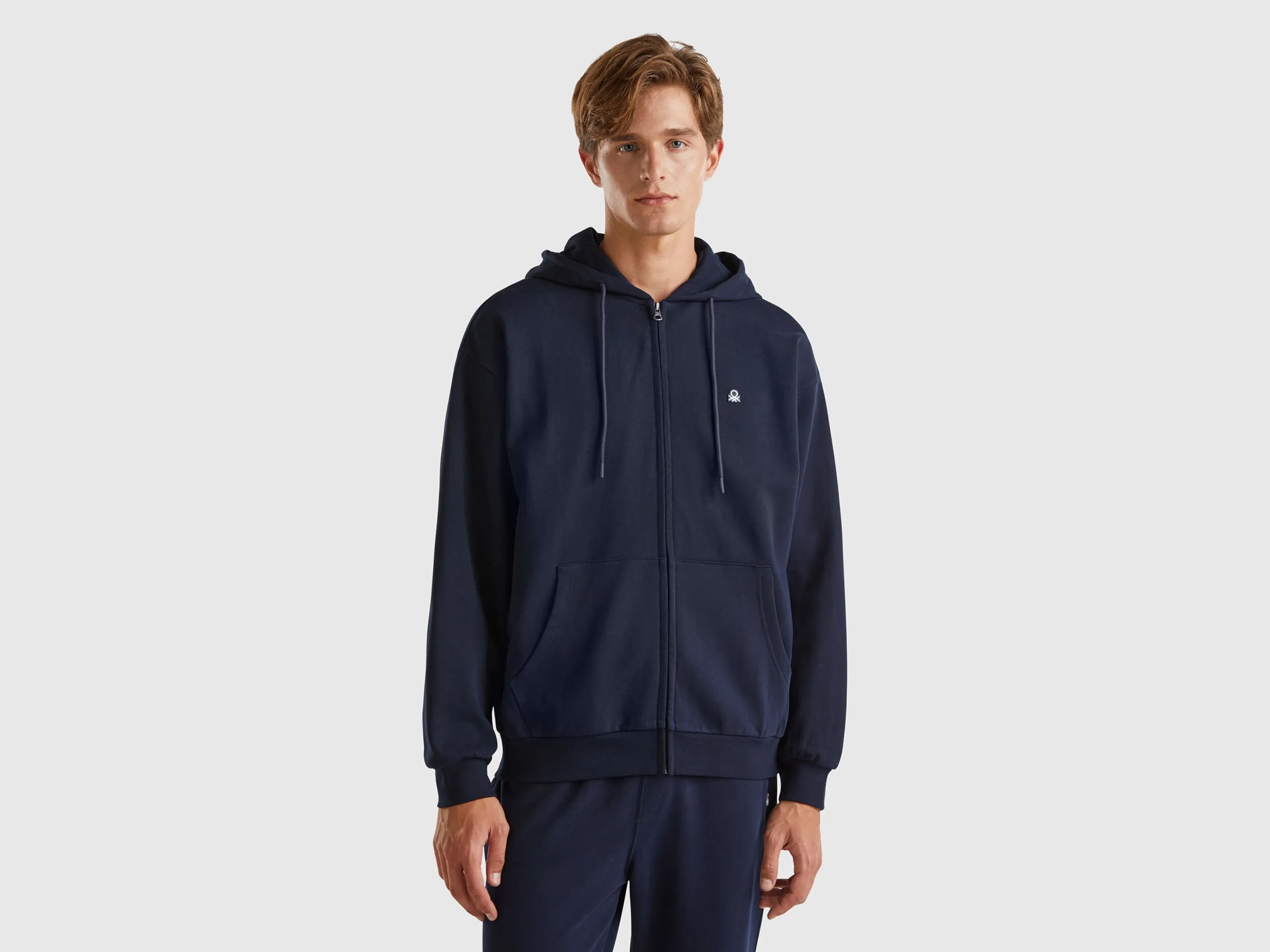Nuovi arrivi Felpa in cotone con zip e cappuccio