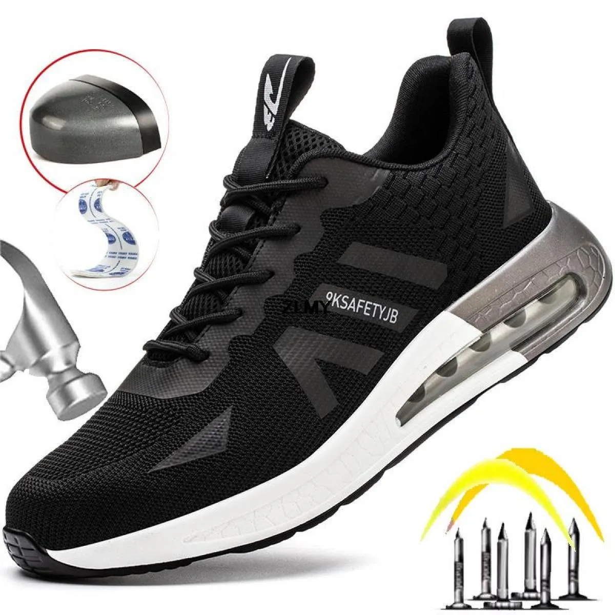 Nuovi Uomini Scarpe di Sicurezza Con Puntale in Acciaio Antismash Sport Scarpe da Ginnastica da Lavoro a Prova di Puntura Stival