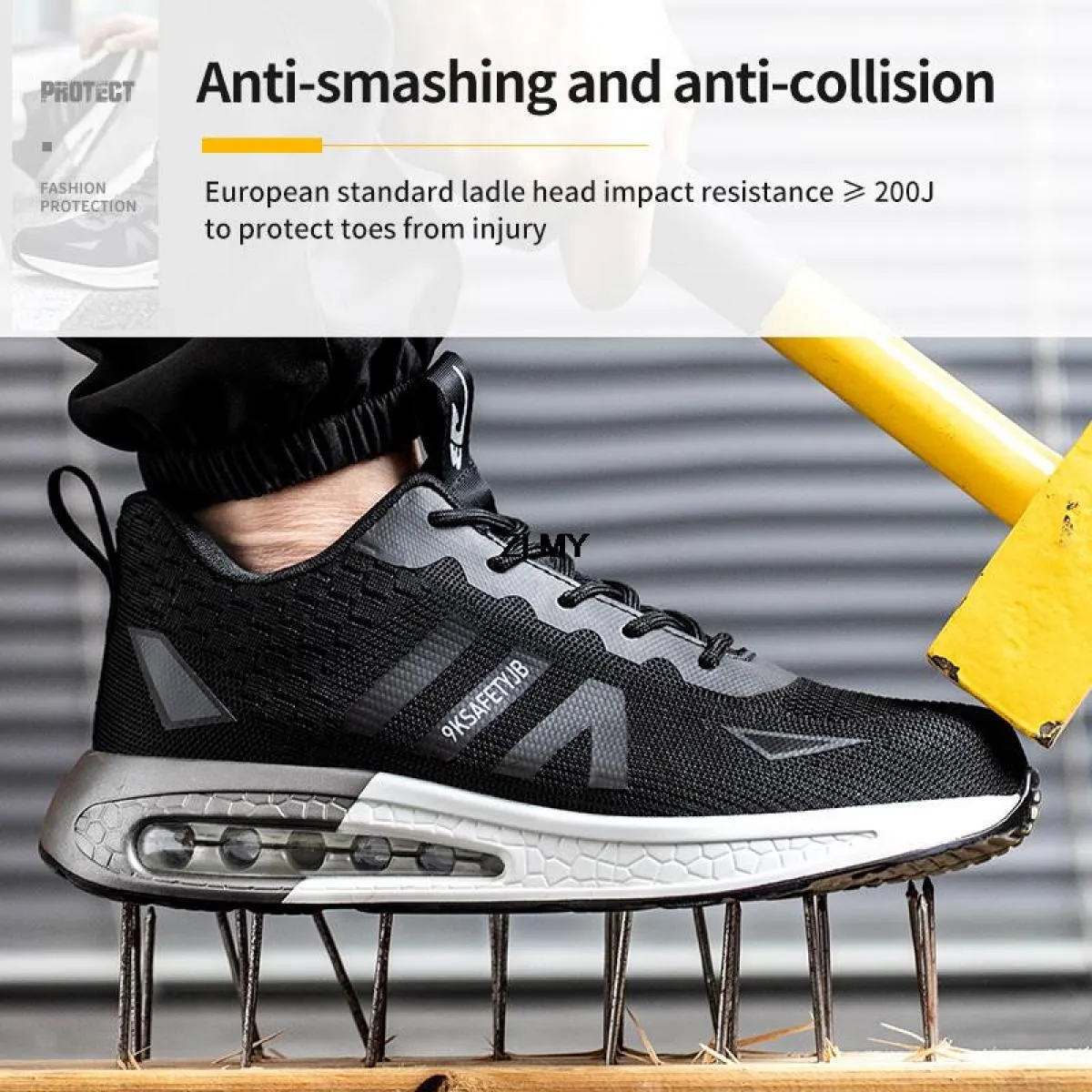 Nuovi Uomini Scarpe di Sicurezza Con Puntale in Acciaio Antismash Sport Scarpe da Ginnastica da Lavoro a Prova di Puntura Stival