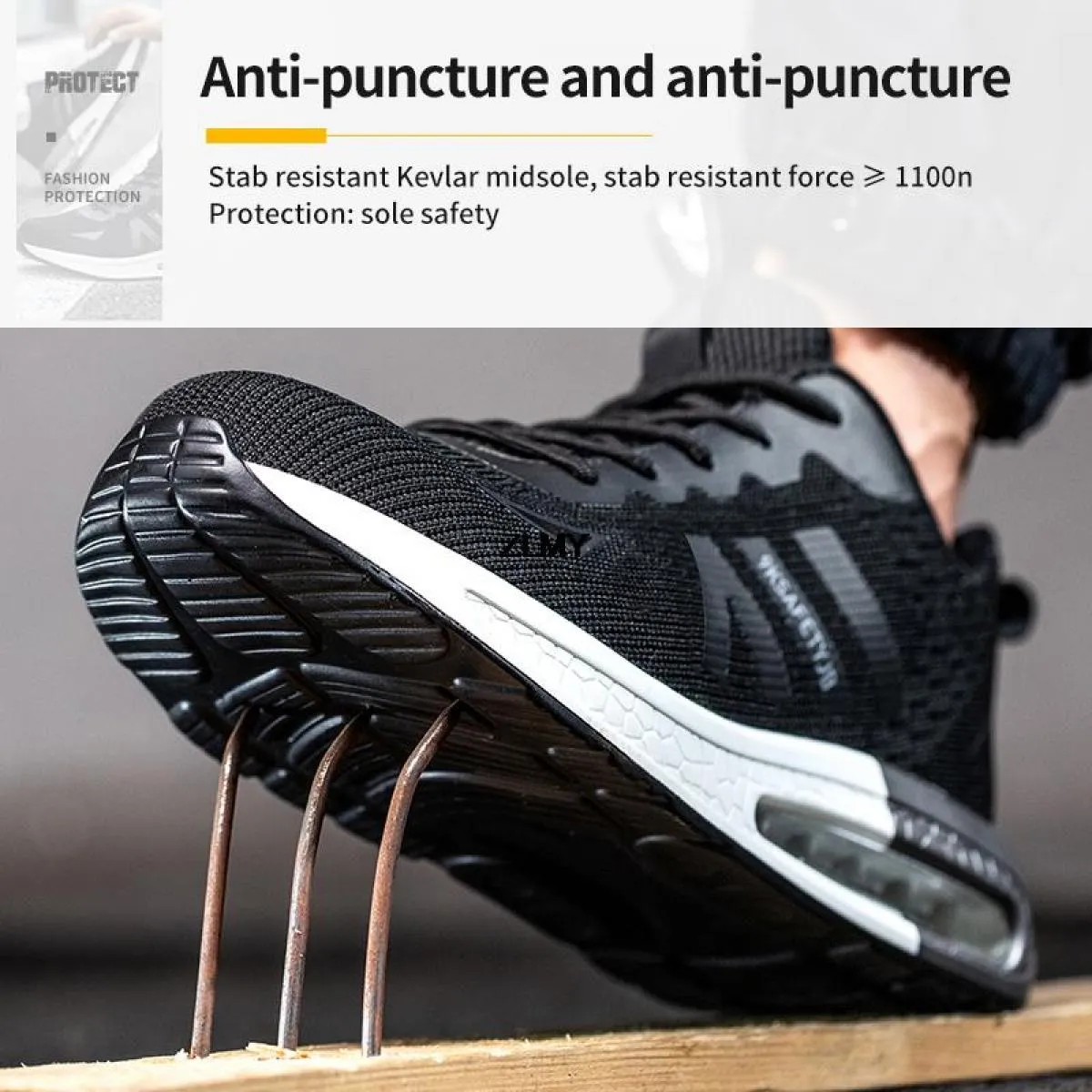 Nuovi Uomini Scarpe di Sicurezza Con Puntale in Acciaio Antismash Sport Scarpe da Ginnastica da Lavoro a Prova di Puntura Stival