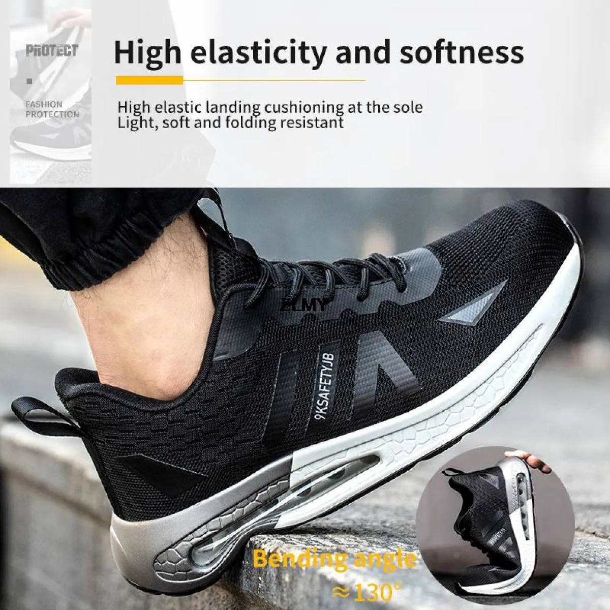 Nuovi Uomini Scarpe di Sicurezza Con Puntale in Acciaio Antismash Sport Scarpe da Ginnastica da Lavoro a Prova di Puntura Stival