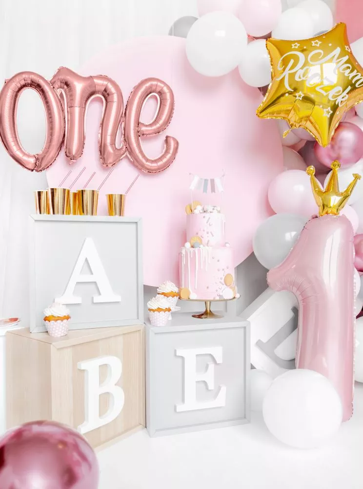 Palloncino my One foil scritta 66cm oro rosa