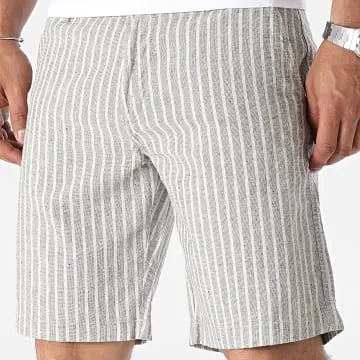 Pantaloncini chino a righe regular fit 10054474 Beige Blue Navy