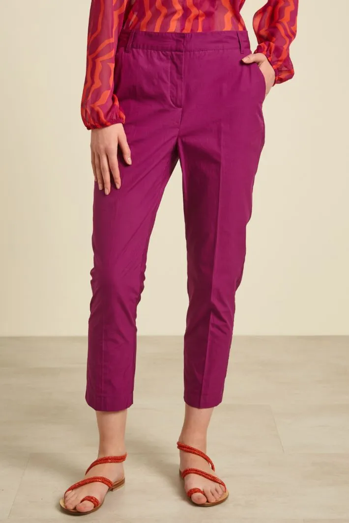 Pantaloni a sigaretta in cotone