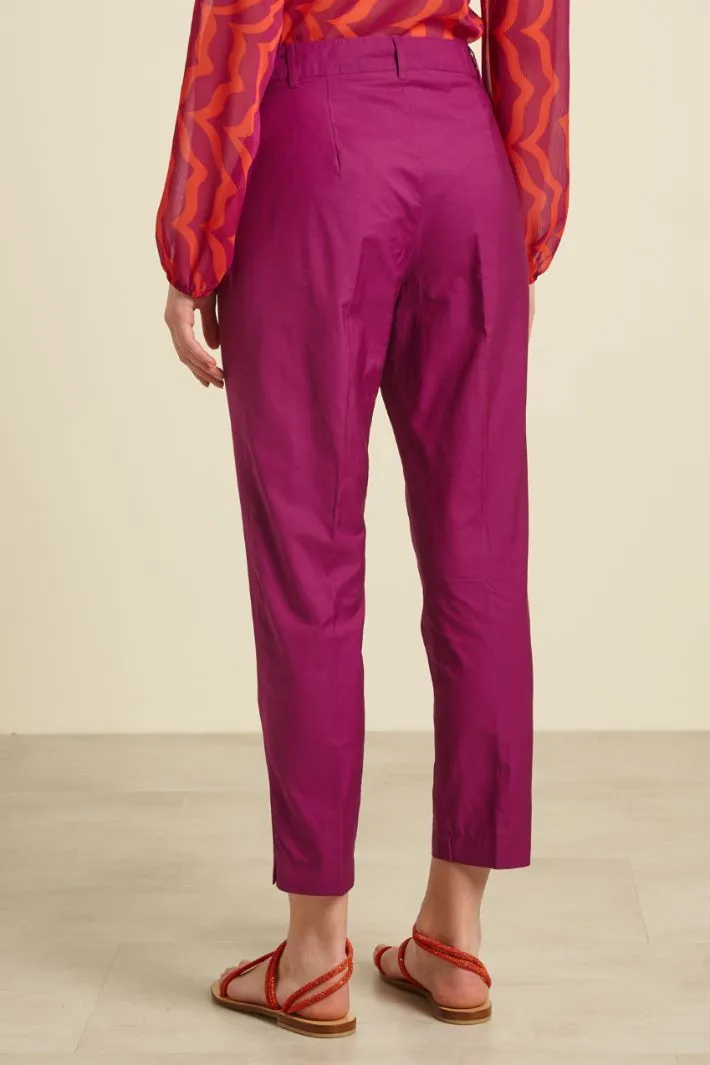 Pantaloni a sigaretta in cotone