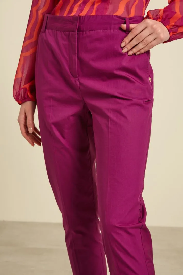 Pantaloni a sigaretta in cotone