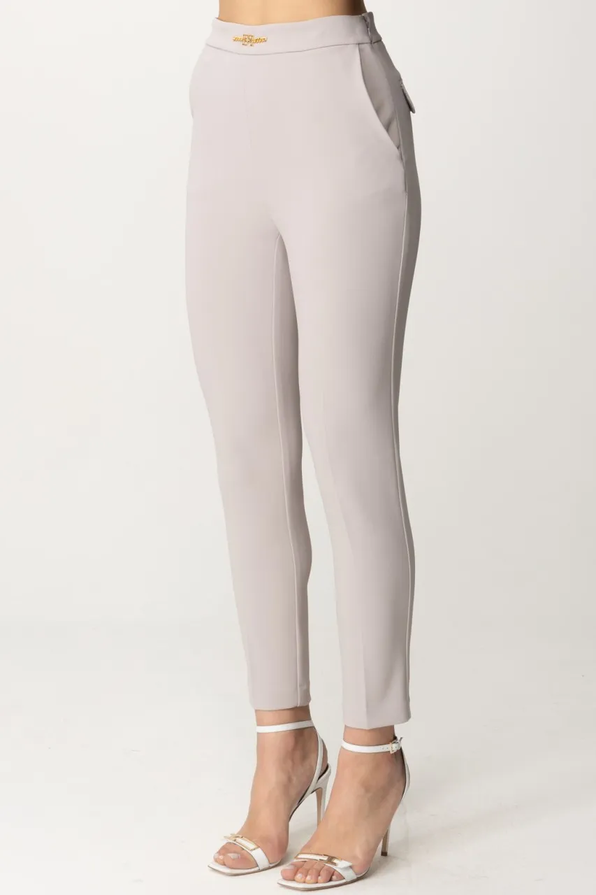 Pantaloni alla caviglia con morsetto Perla