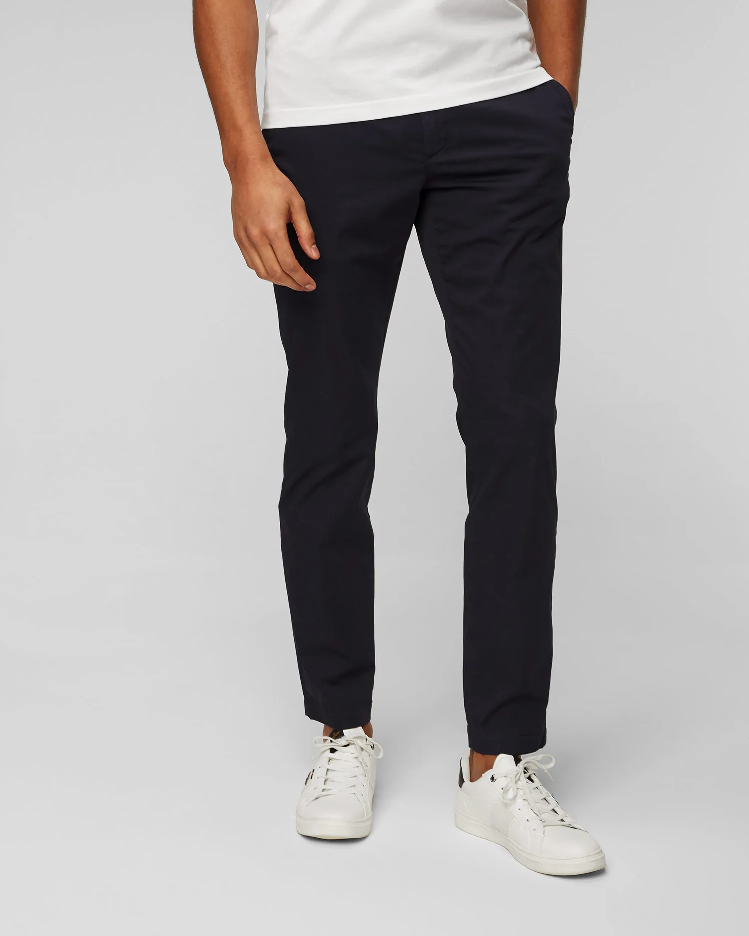 Pantaloni blu scuro da uomo Alberto Jump-Light Cotton 30371506-890