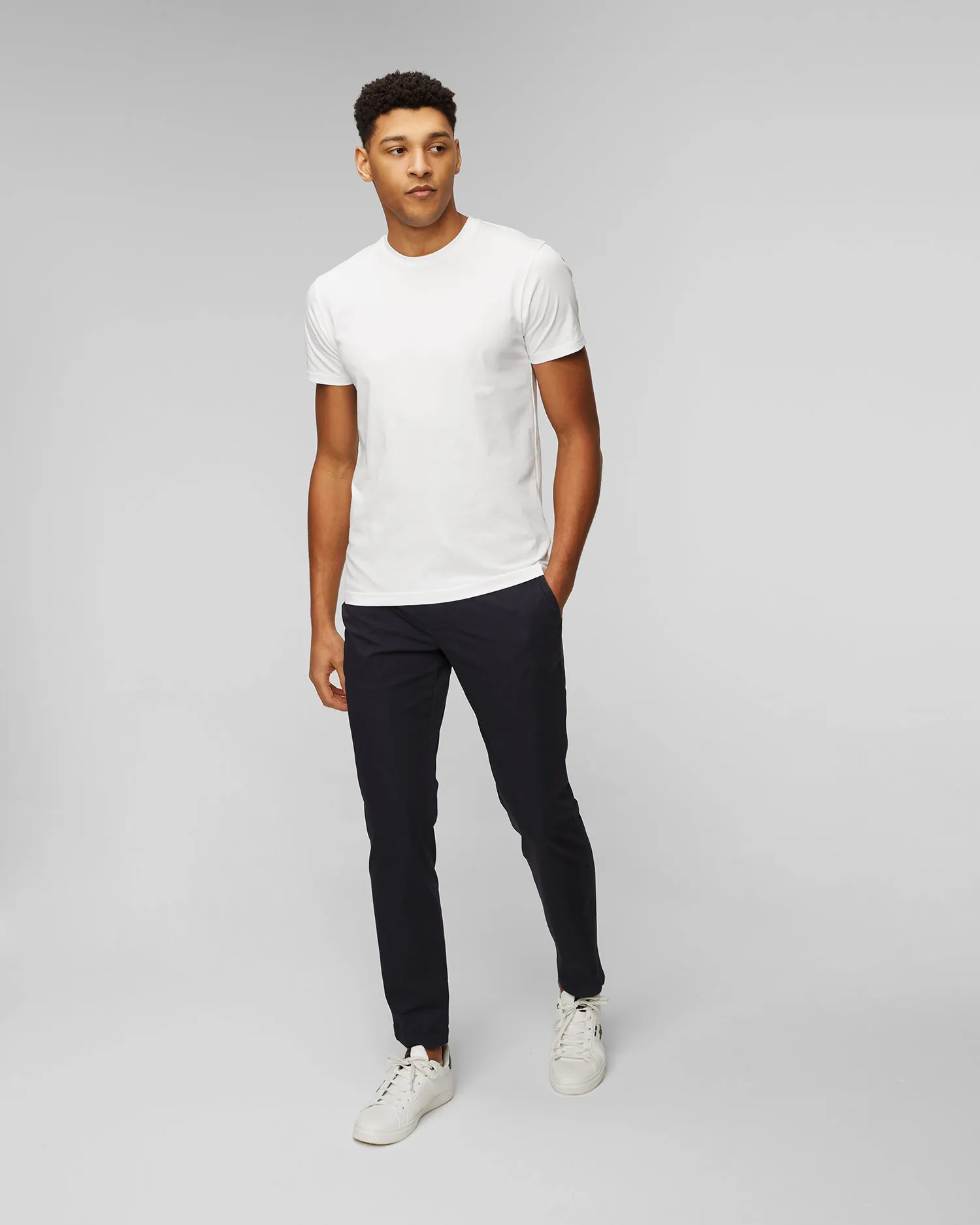 Pantaloni blu scuro da uomo Alberto Jump-Light Cotton 30371506-890