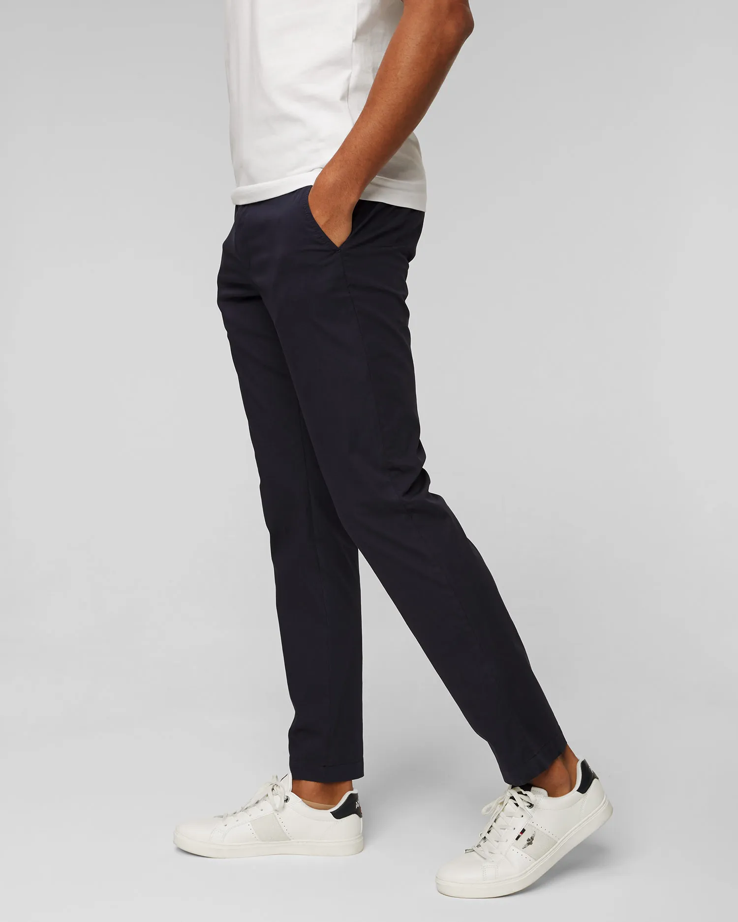 Pantaloni blu scuro da uomo Alberto Jump-Light Cotton 30371506-890
