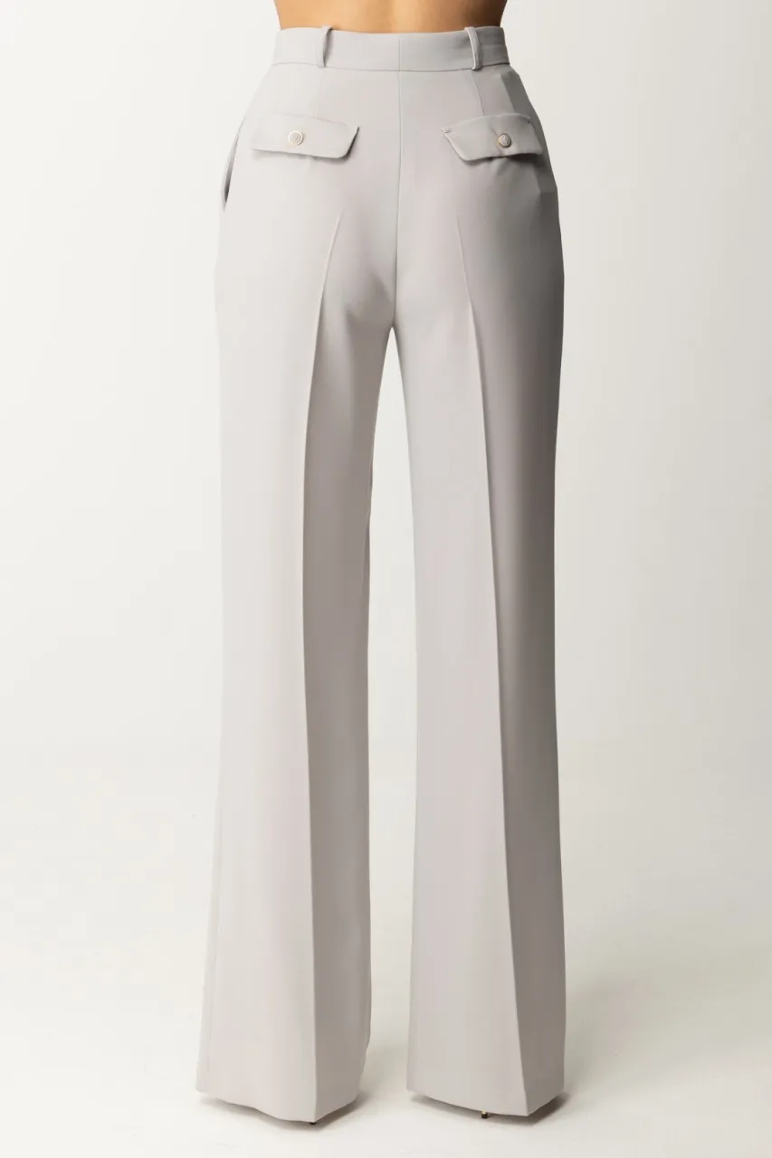 Pantaloni con charm logo Perla