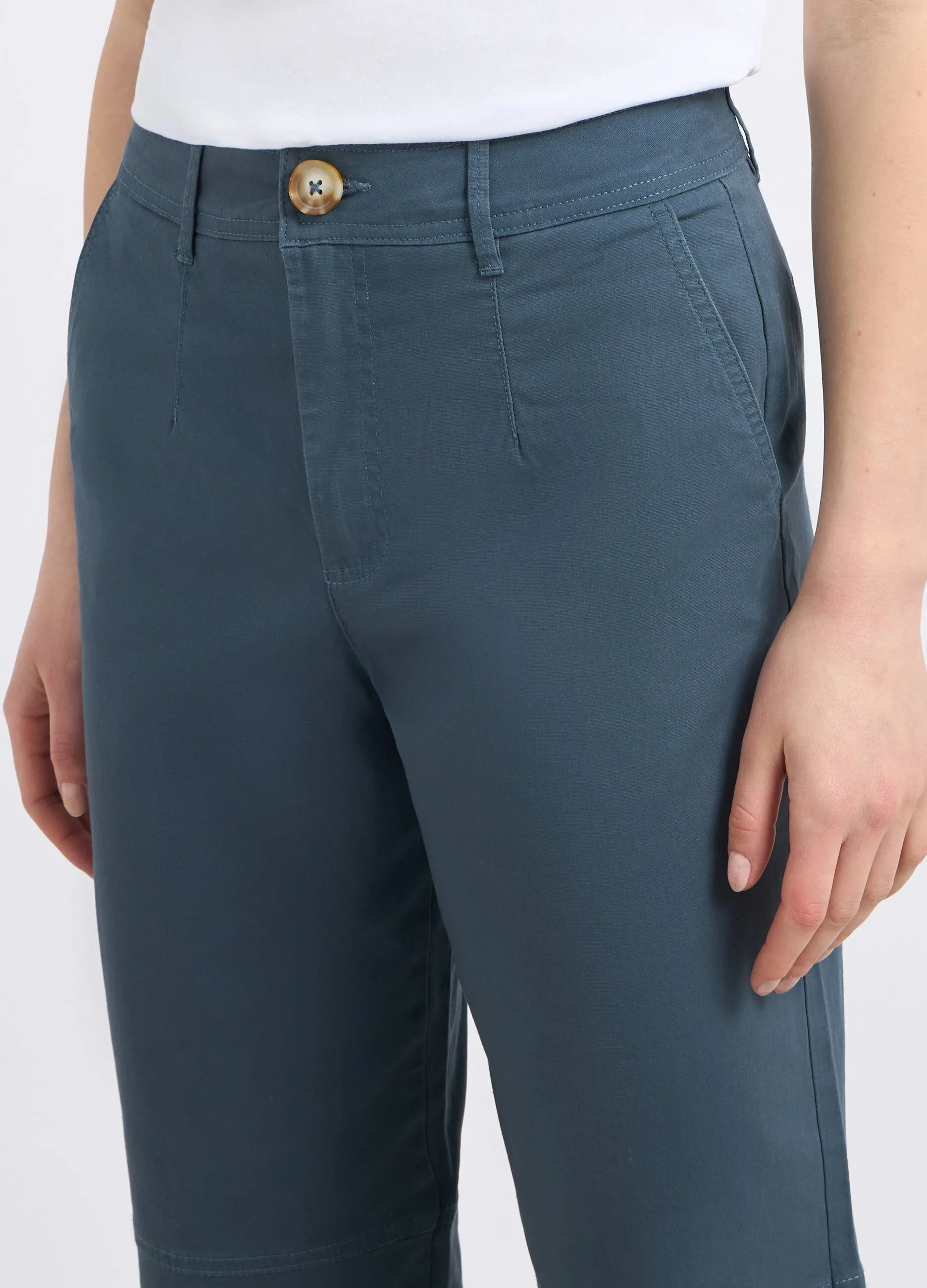 Pantaloni in cotone stretch donna