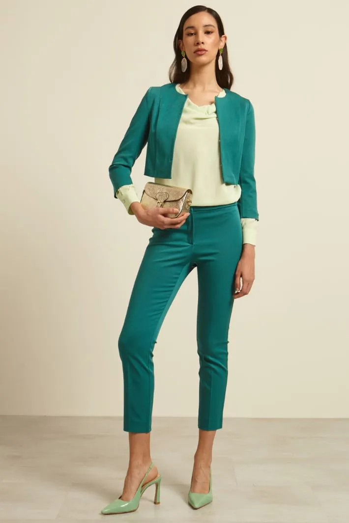 Pantaloni in faille di cotone