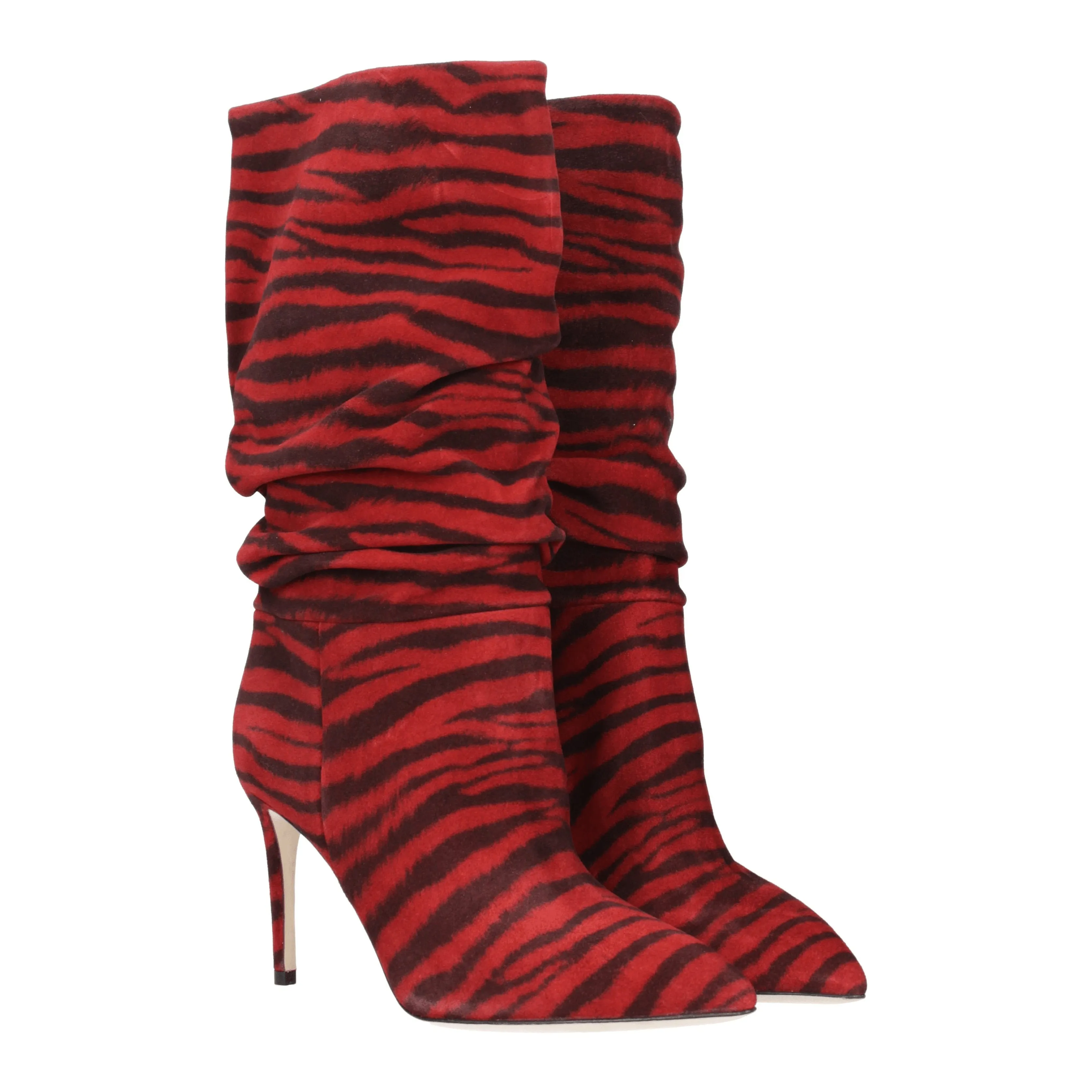 Paris Texas Stivaletti Slouchy Donna Camoscio Rosso