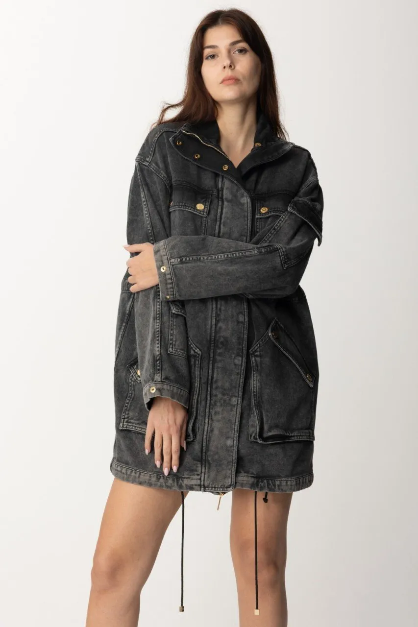Parka over in denim Perla