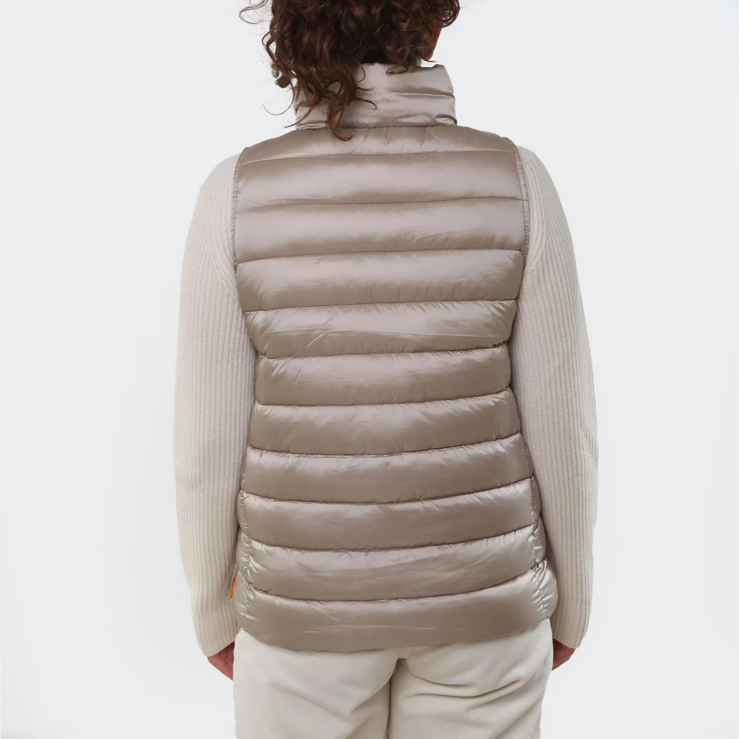 Piumino Gilet Franky Beige Bambina E Ragazza