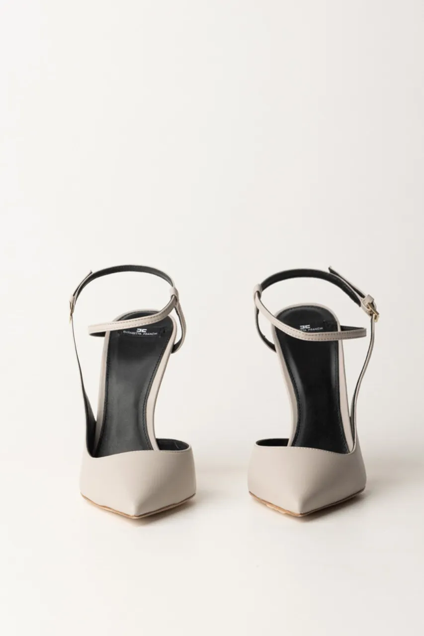 Sandali slingback alti con tacco scultura Perla