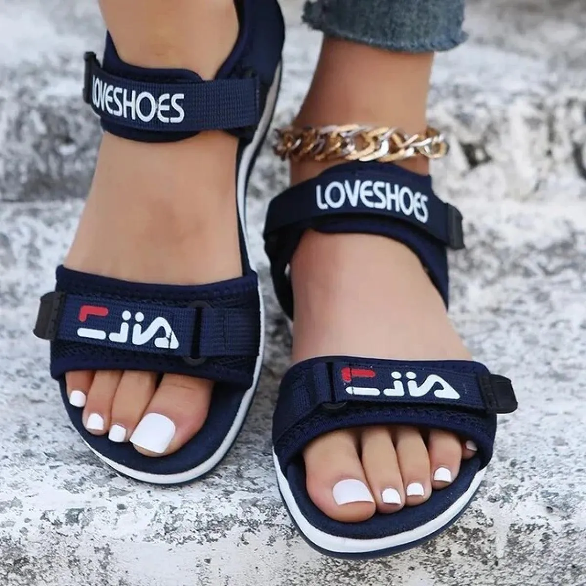 Sandali sportivi Estate Nuovi sandali con plateau rialzati in punta aperta Scarpe da spiaggia da donna Sandali Athleisure