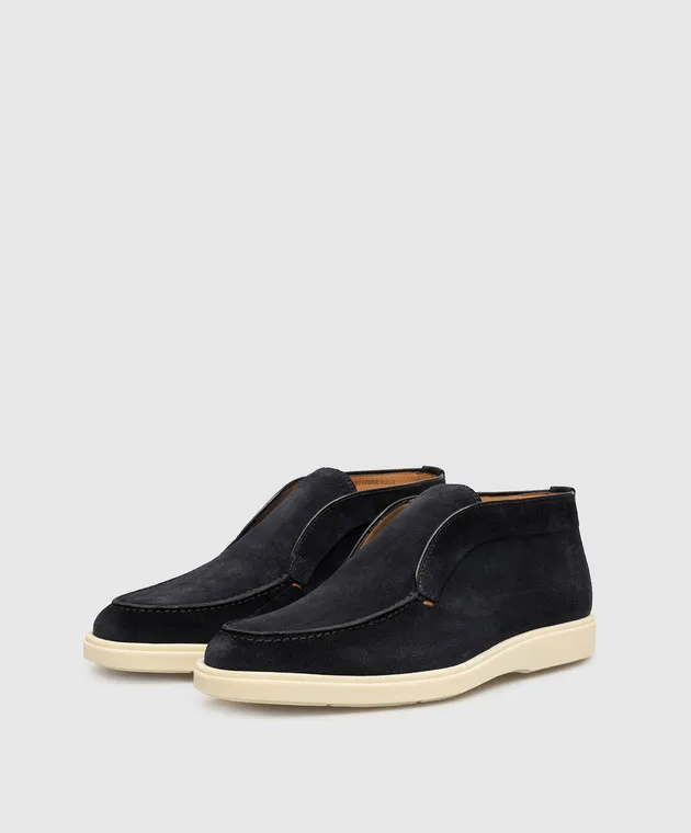 Santoni Deserti in camoscio blu MGDG17823TICBGEX