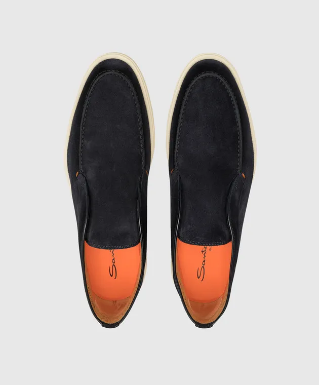 Santoni Deserti in camoscio blu MGDG17823TICBGEX