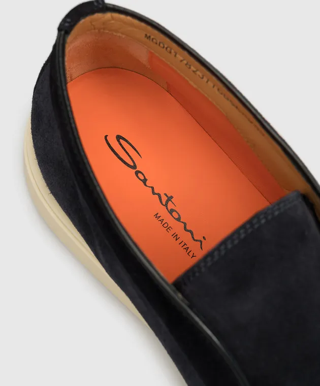 Santoni Deserti in camoscio blu MGDG17823TICBGEX