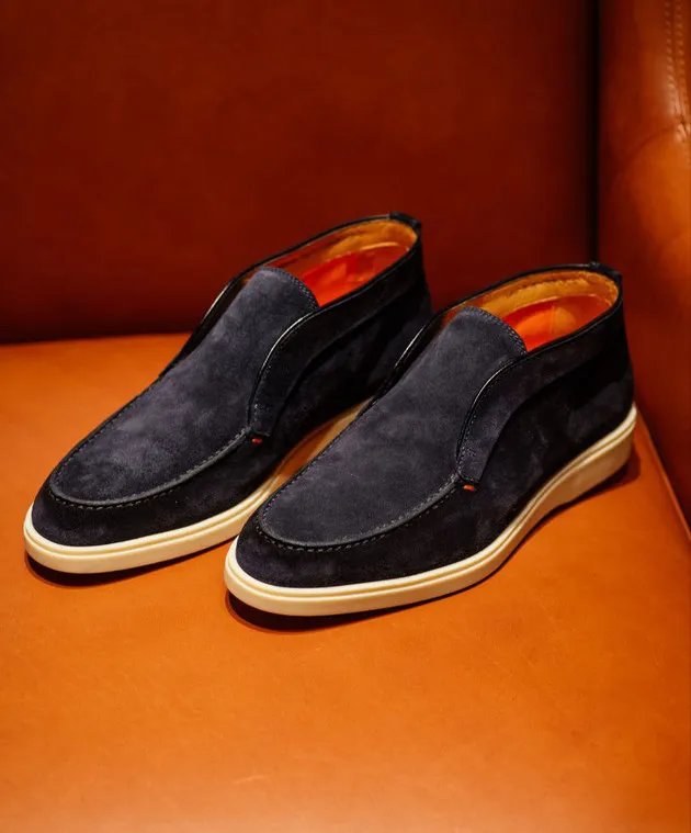 Santoni Deserti in camoscio blu MGDG17823TICBGEX