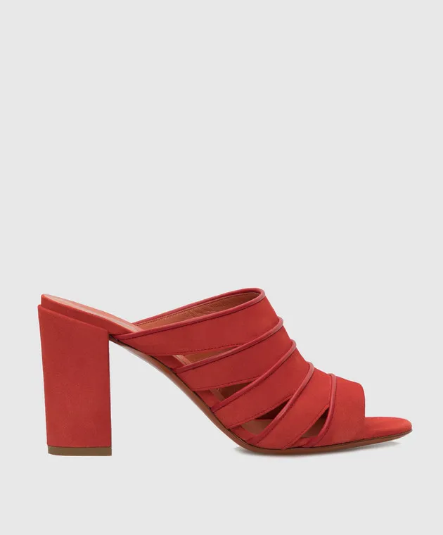 Santoni Mules in pelle scamosciata corallo WHTP58513HI2CMFL