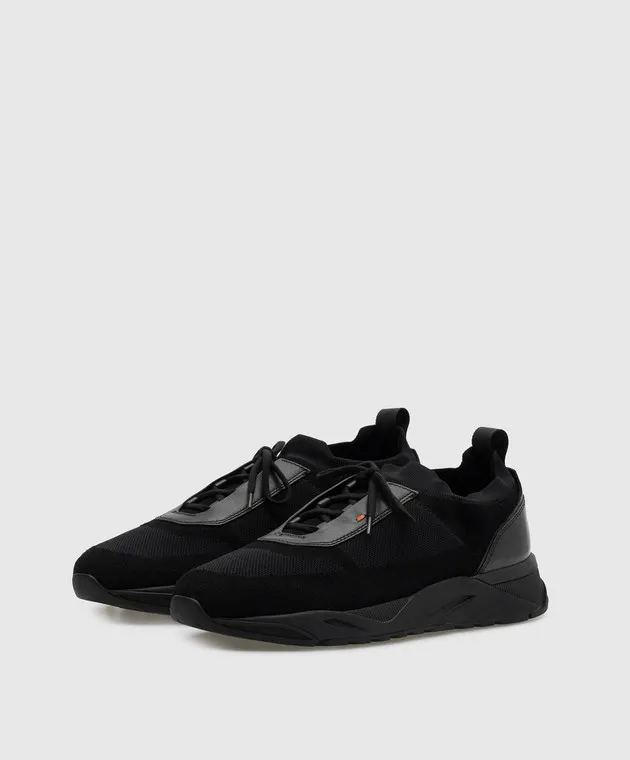 Santoni Sneakers combinate nere MBIO21601NERNYDR