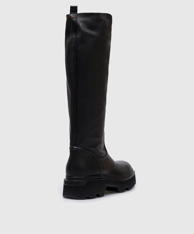 Santoni Stivali Chicboot in pelle nera WSCW71108NERTAIY