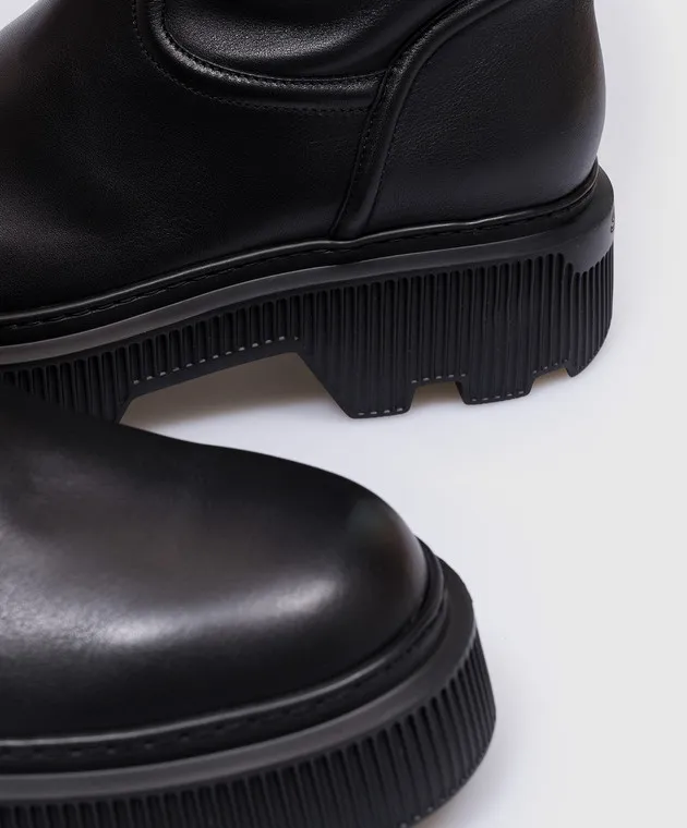 Santoni Stivali Chicboot in pelle nera WSCW71108NERTAIY