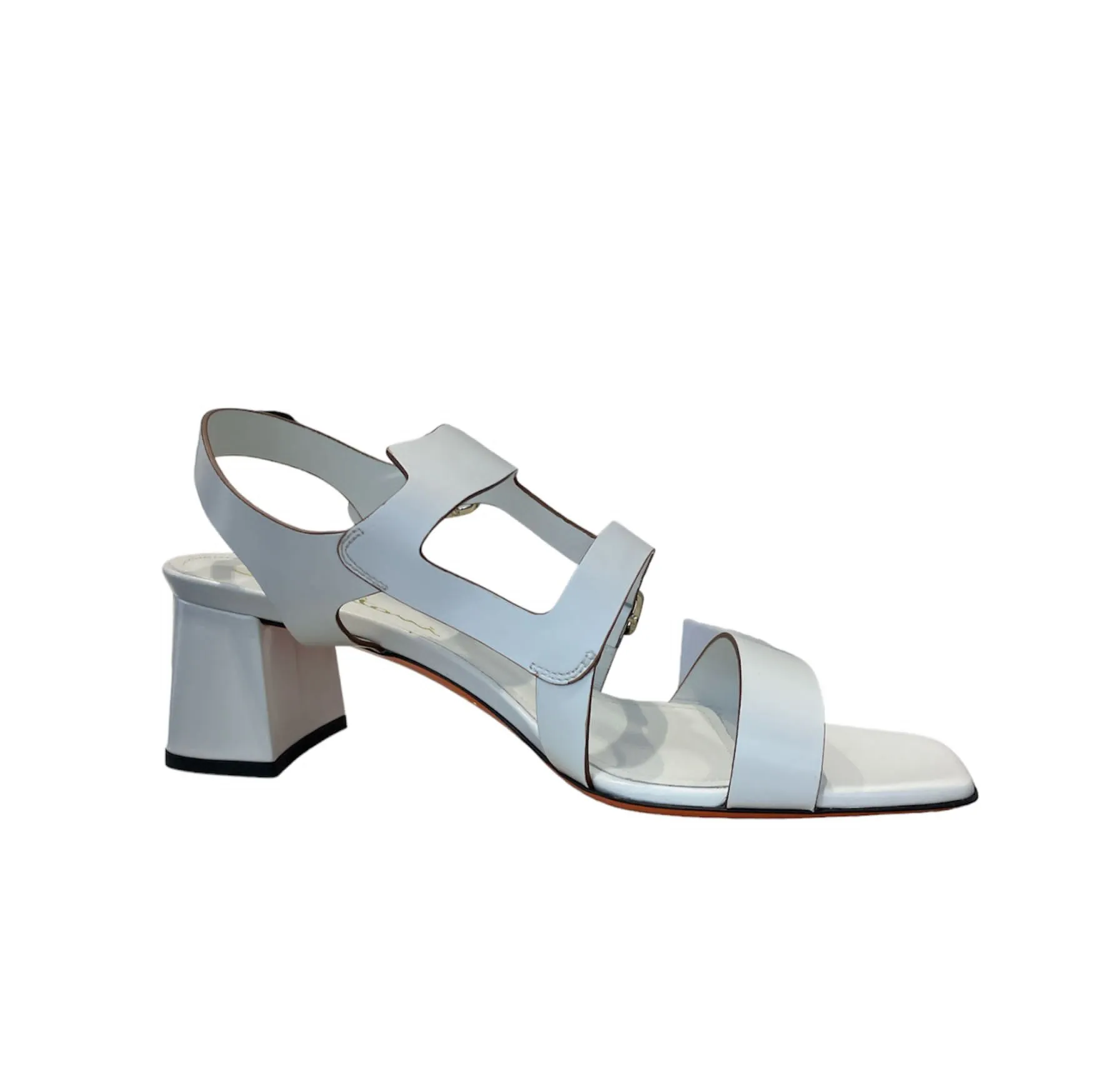 Santoni  ---------    ------------ scarpe sandalo sandali tacco 6 cm bianco