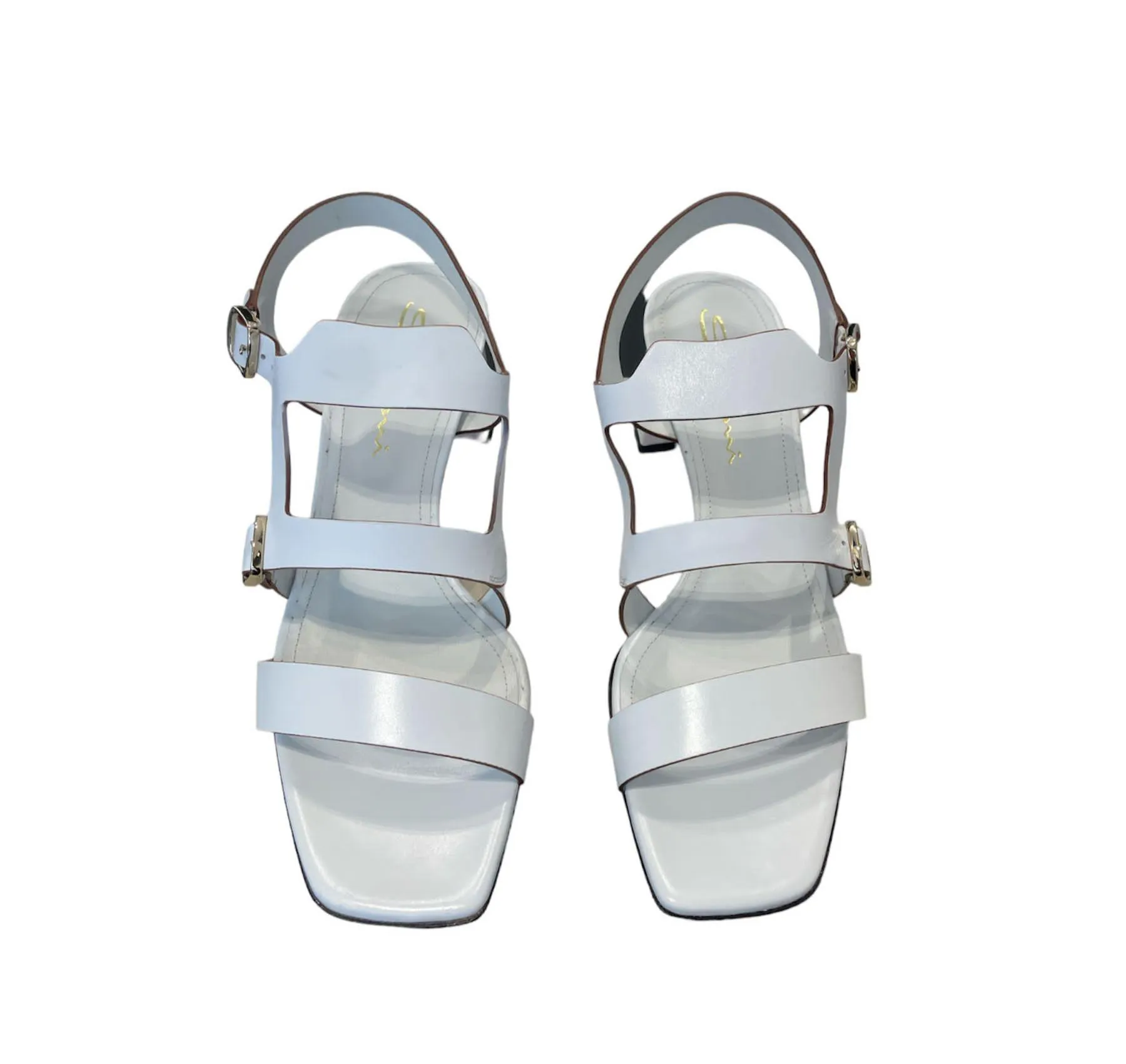 Santoni  ---------    ------------ scarpe sandalo sandali tacco 6 cm bianco