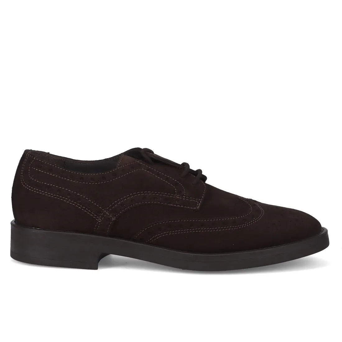 Scarpa derby da uomo Antica Cuoieria in camoscio marrone