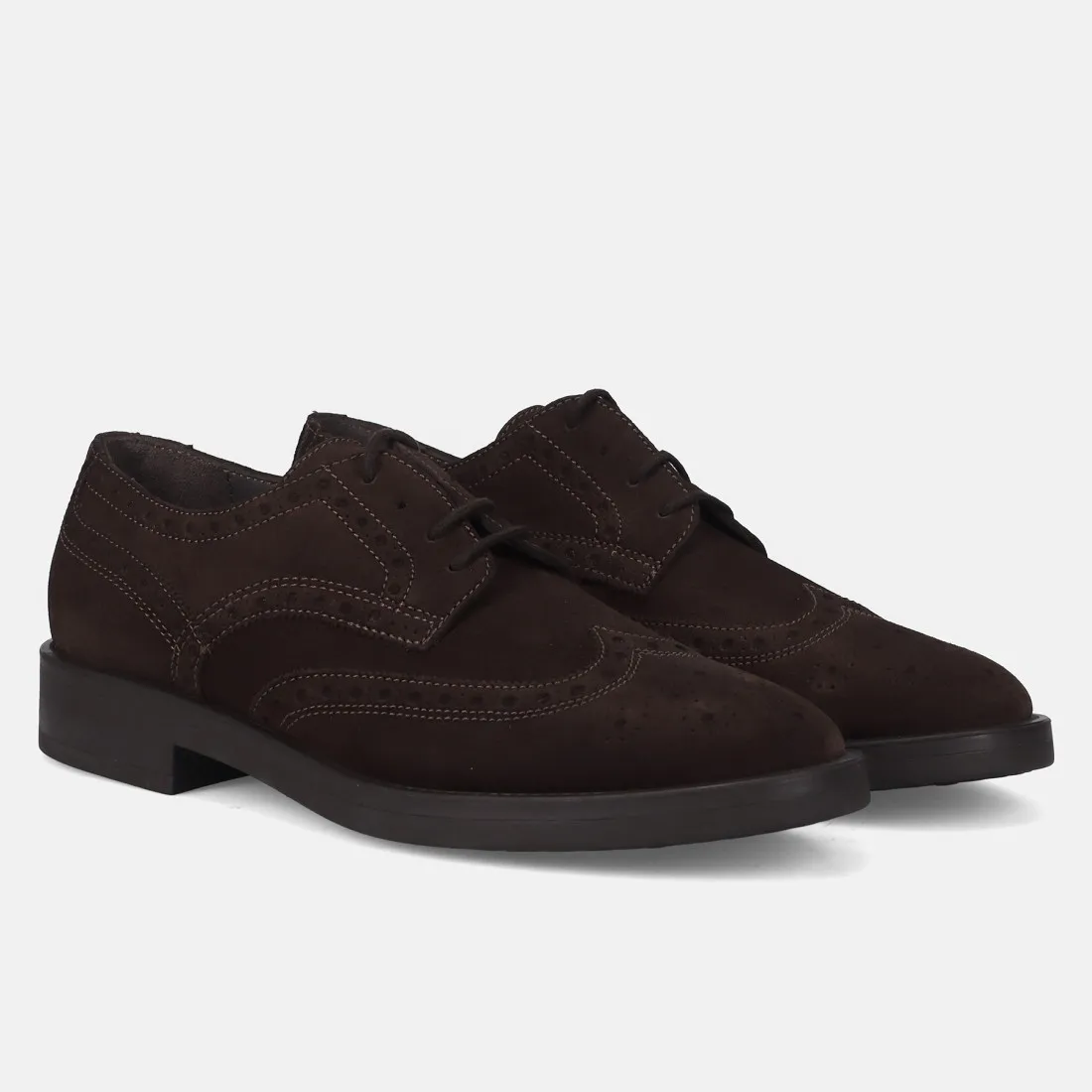 Scarpa derby da uomo Antica Cuoieria in camoscio marrone