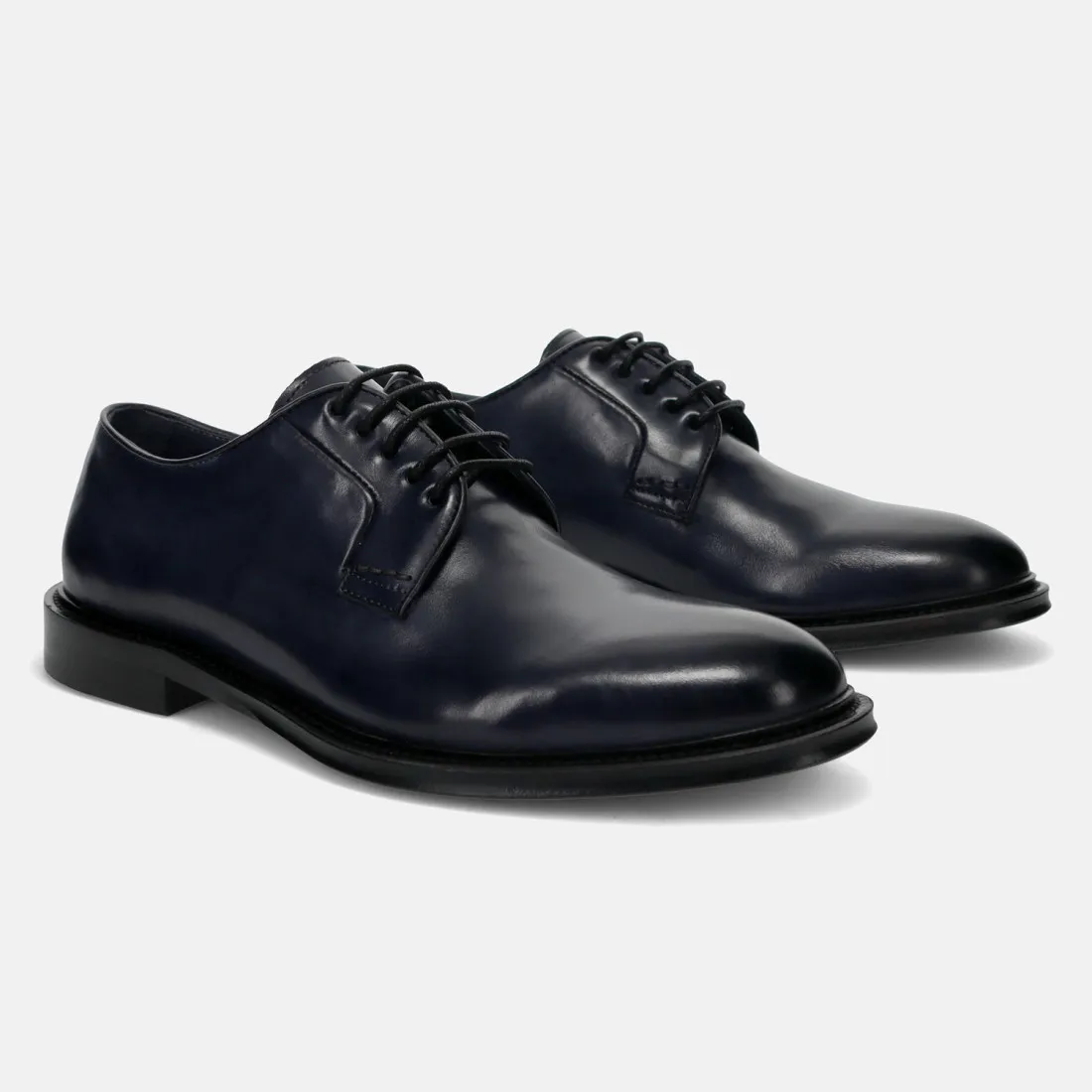 Scarpa derby John White in pelle blu by Brecos