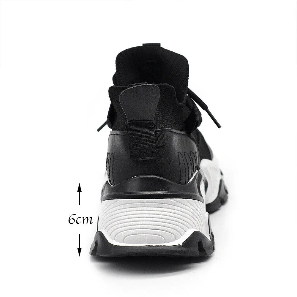 Scarpe Da Donna Ginnastica Sportive Sneaker Platform Bicolori CN-015 nero