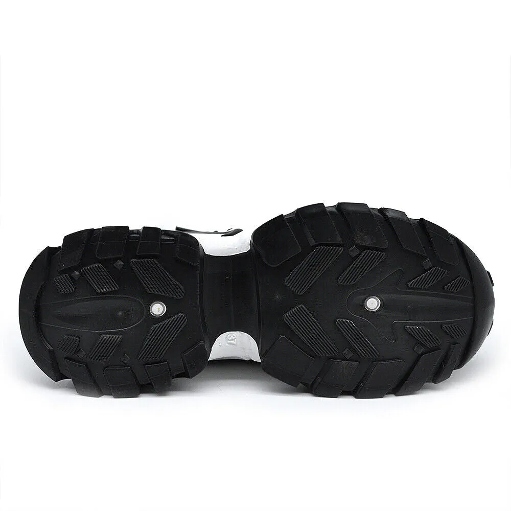 Scarpe Da Donna Ginnastica Sportive Sneaker Platform Bicolori CN-015 nero