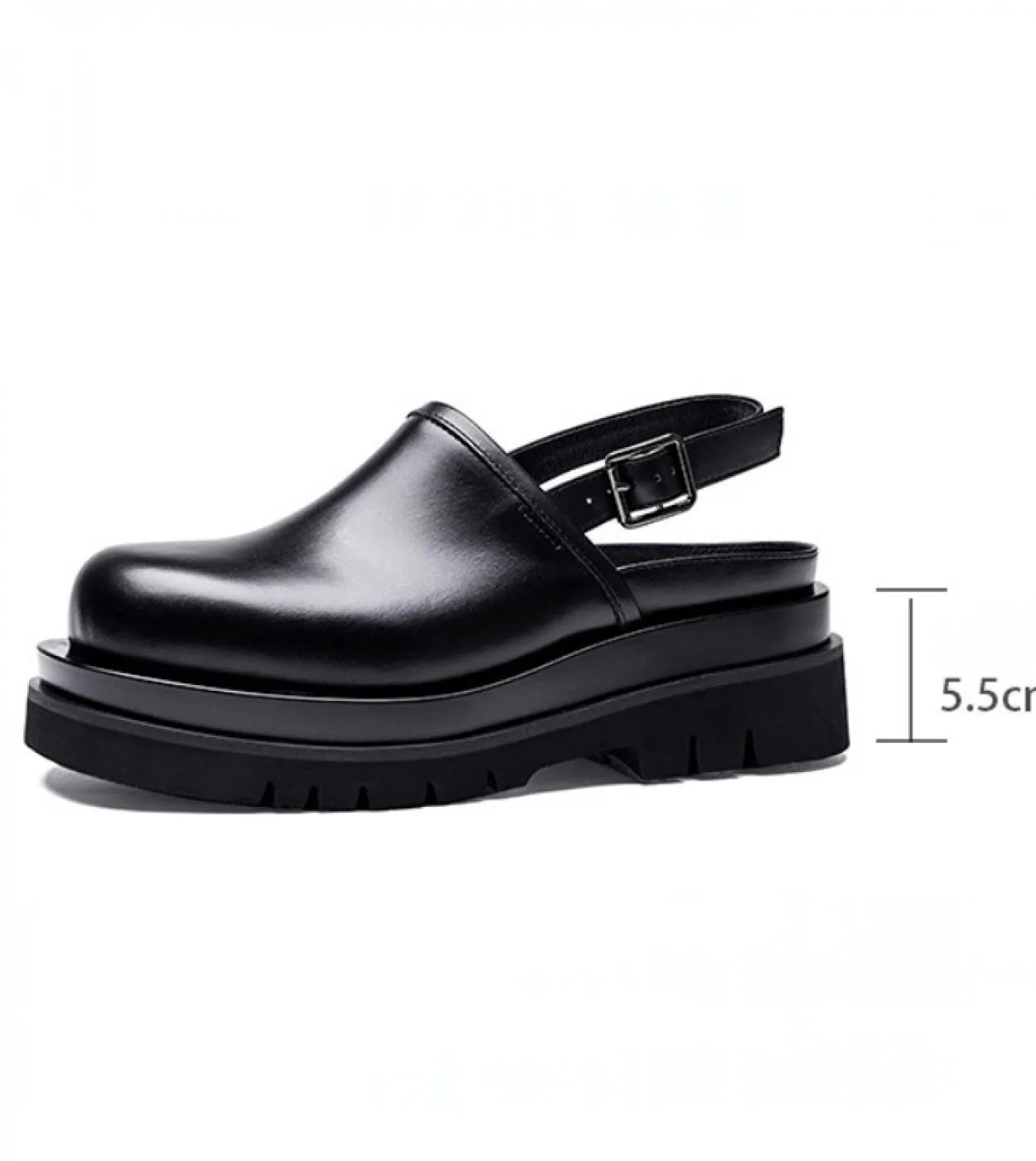 Scarpe eleganti da uomo con plateau Tacchi alti 5,5 cm Scarpe da sposa estive con fibbia a punta tonda in vera pelle di lusso Sc