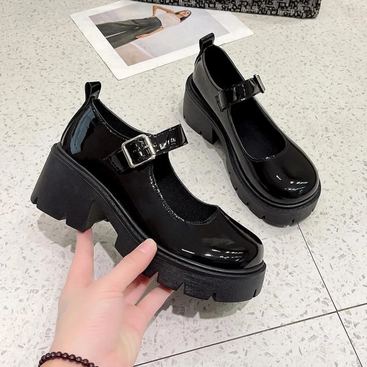 Scarpe Scarpe con plateau Scarpe con tacco Scarpe da donna stile vintage per donna Scarpe da donna per studenti universitari