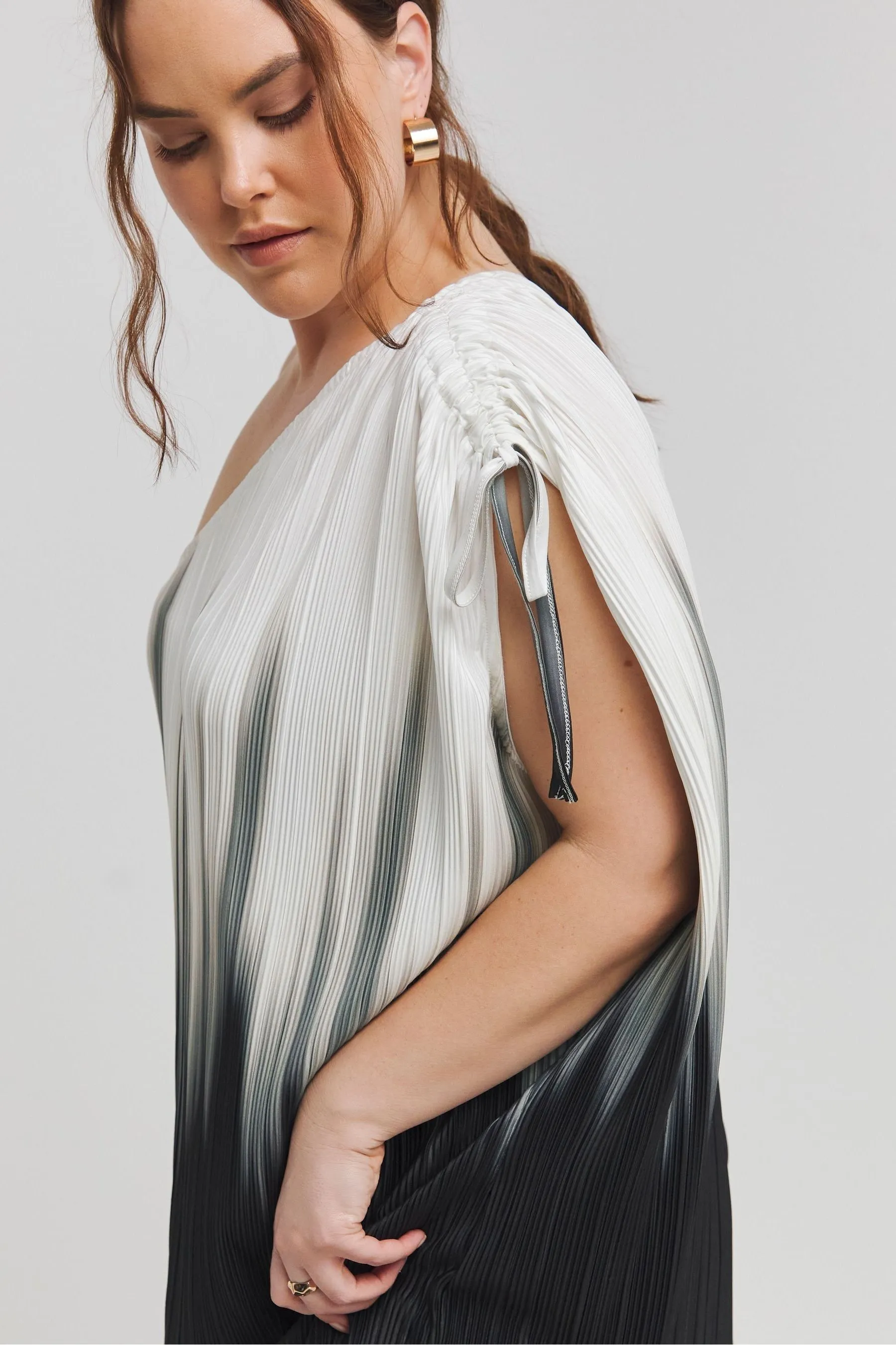 Simply Be - Abito maxi sfumato plissettato