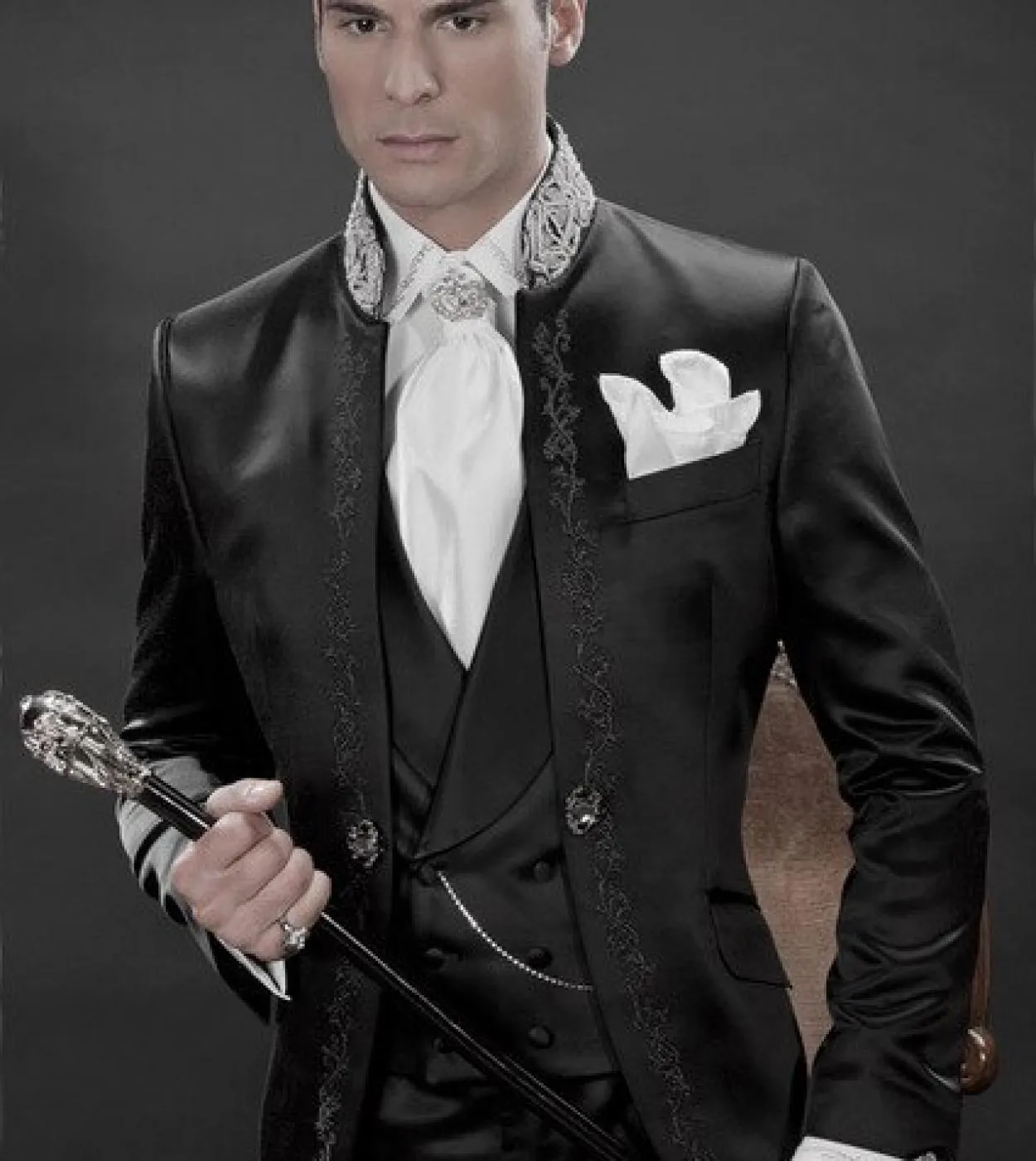 Smoking da sposo da sposo con ricamo slim fit su misura giacca  pantaloni  gilet Completo da sposo da uomo da sposa Prom Abi