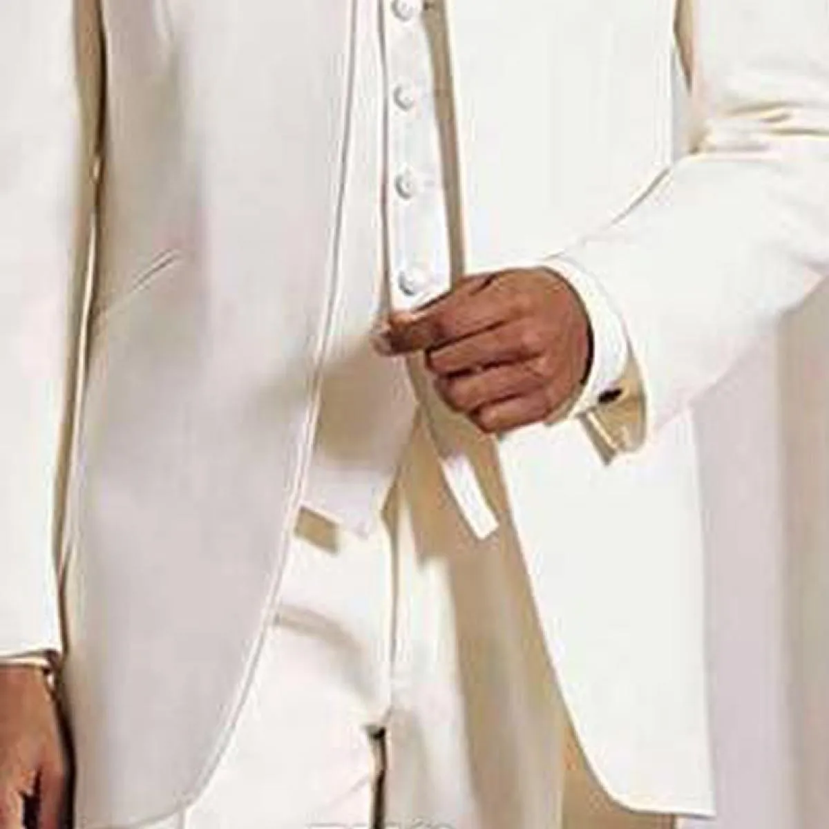 Smoking lunghi da sposo per matrimonio con colletto alla coreana 3 pezzi tunica da uomo abiti set giacca pantaloni gilet nuovo s