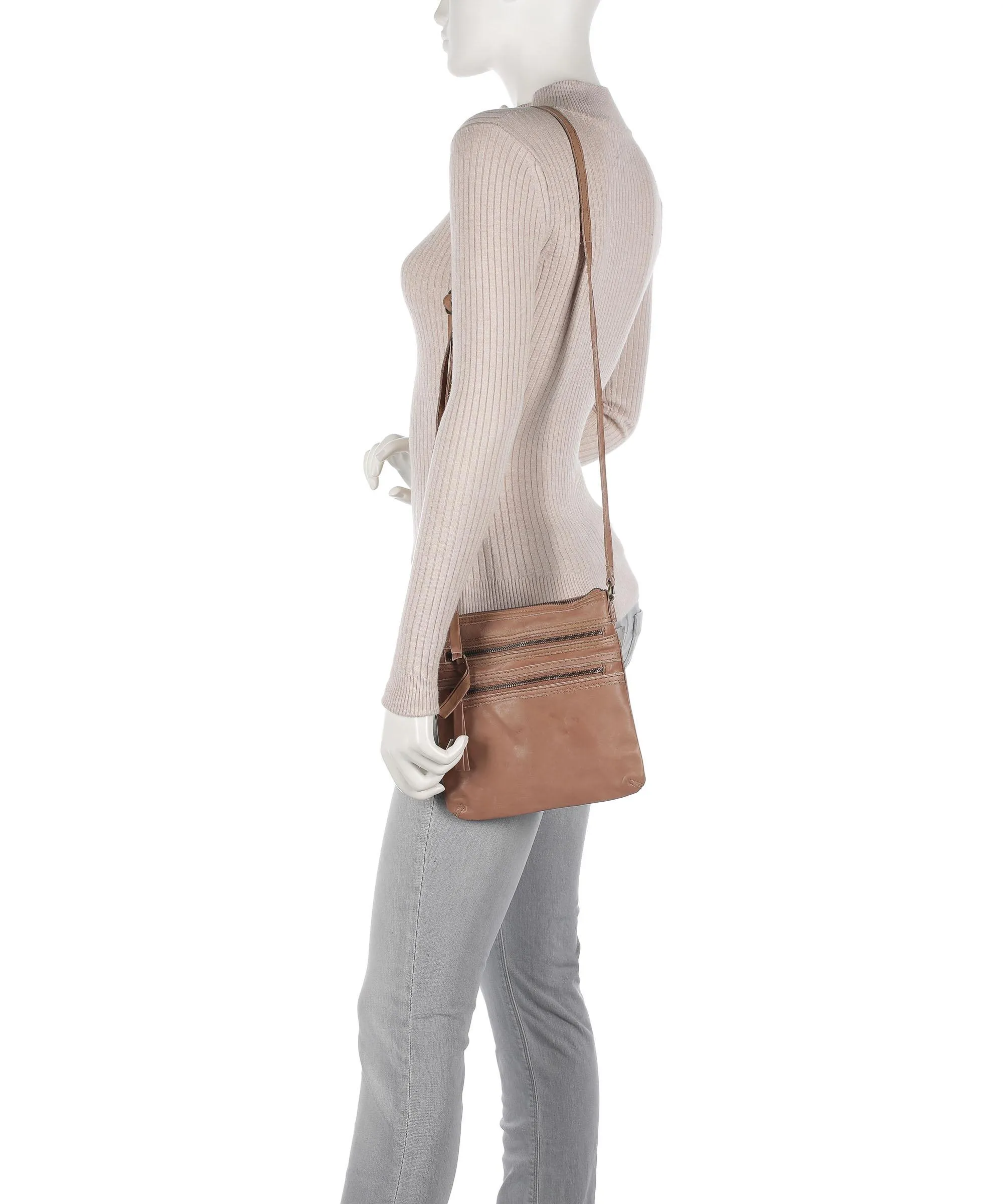  Still Nordic Day & Mood DayMillie Borsa a tracolla pelle di vacchetta grana marrone chiaro  