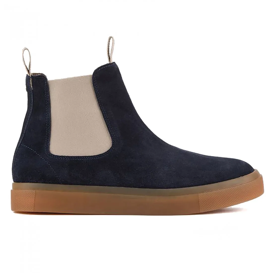 Stivaletti da donna Panchic P23 blu e beige in camoscio