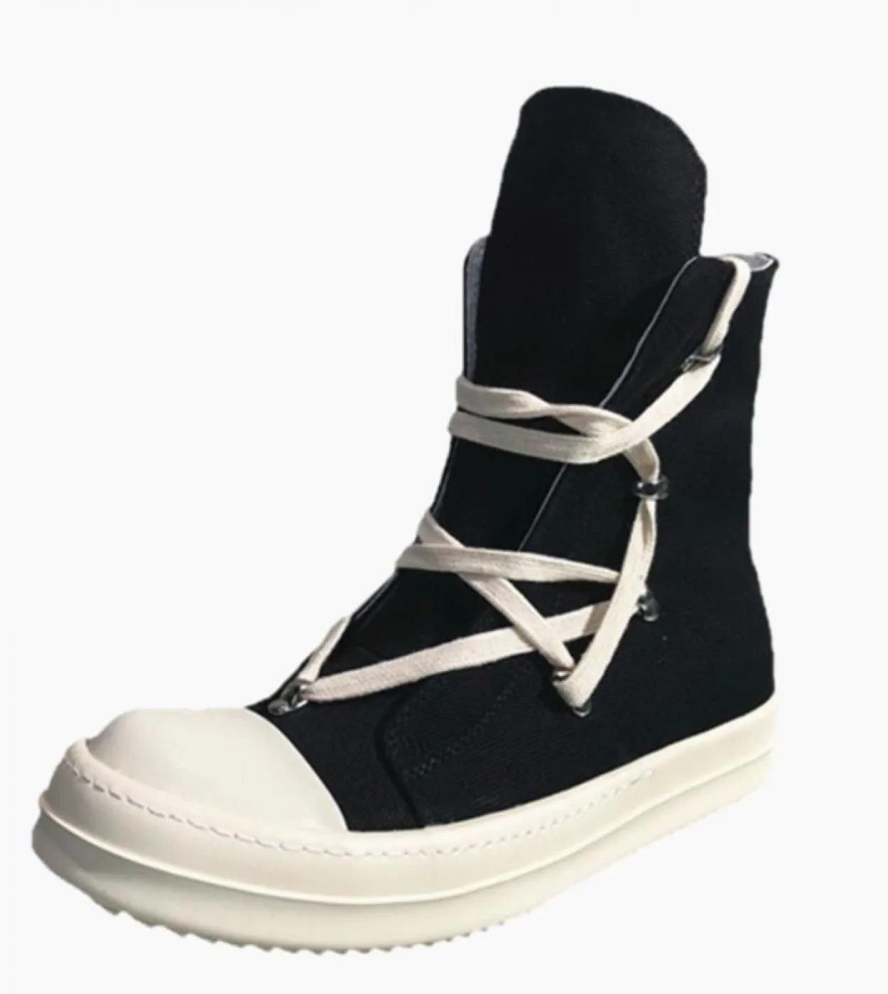 Stivaletti da uomo di grandi dimensioni in tela con cerniera Stivaletti da uomo alla moda Nuove scarpe da ginnastica casual da u