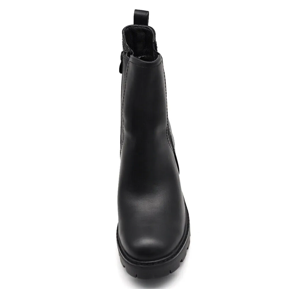 Stivaletti Tronchetti Da Donna Tacco Medio Elastico Cavilgia Platform 6651