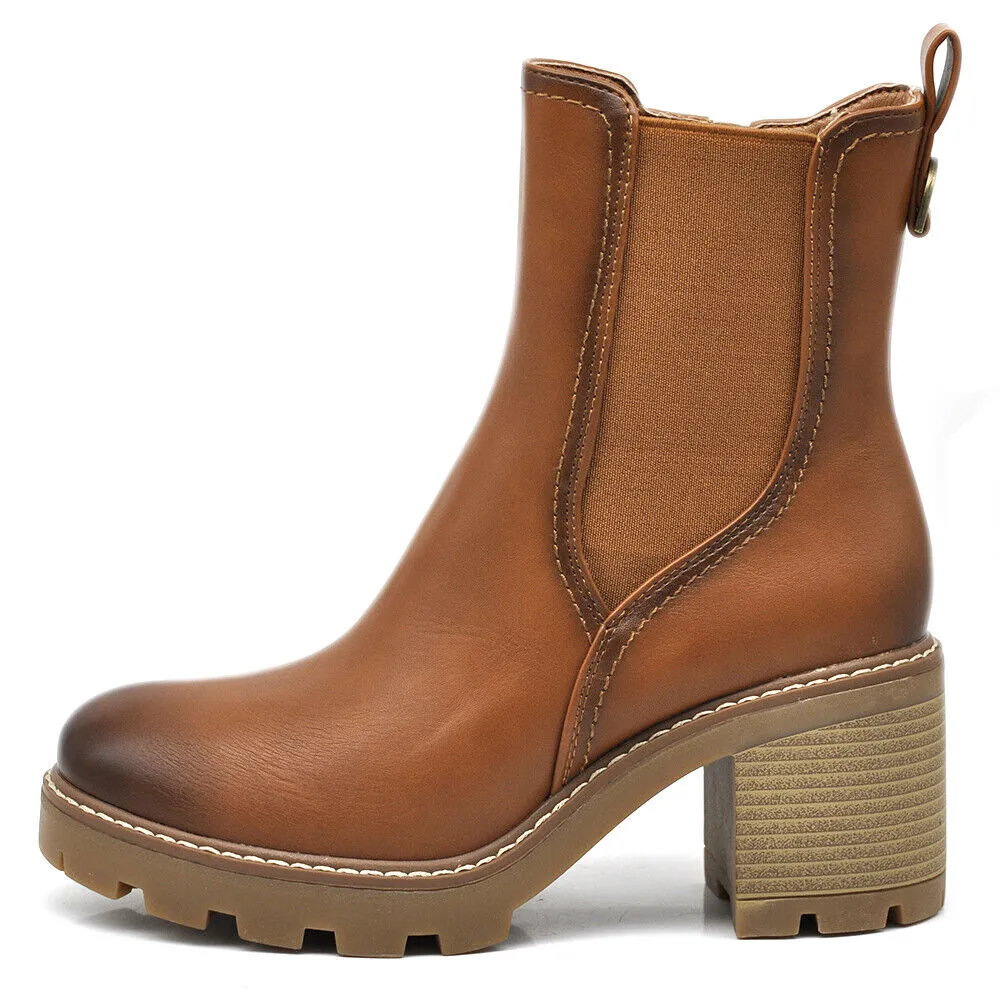 Stivaletti Tronchetti Da Donna Tacco Medio Elastico Cavilgia Platform 6651