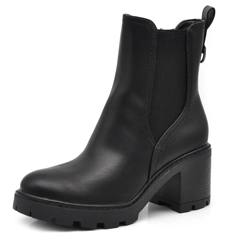 Stivaletti Tronchetti Da Donna Tacco Medio Elastico Cavilgia Platform 6651