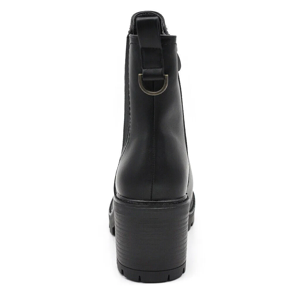 Stivaletti Tronchetti Da Donna Tacco Medio Elastico Cavilgia Platform 6651